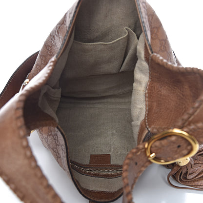 Gucci Guccissima Old Libeccio Medium New Jackie Hobo Old Naturale 5 of 11