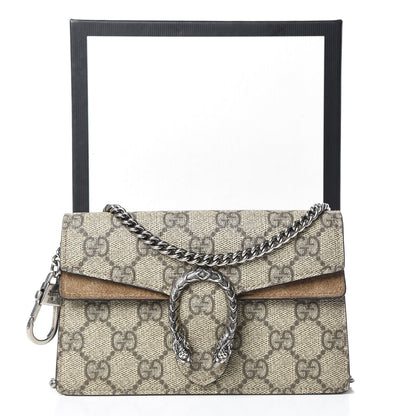 Gucci GG Supreme Monogram Super Mini Dionysus Shoulder Bag Taupe 10 of 10