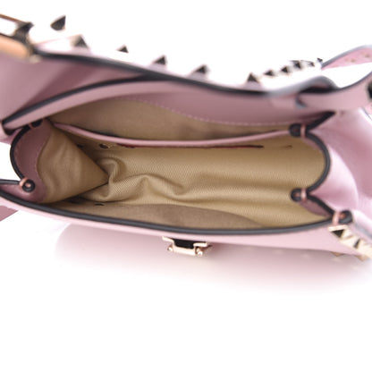 Valentino Garavani Vitello Mini Rockstud Flap Saddle Crossbody Bag Water Rose 5 of 6