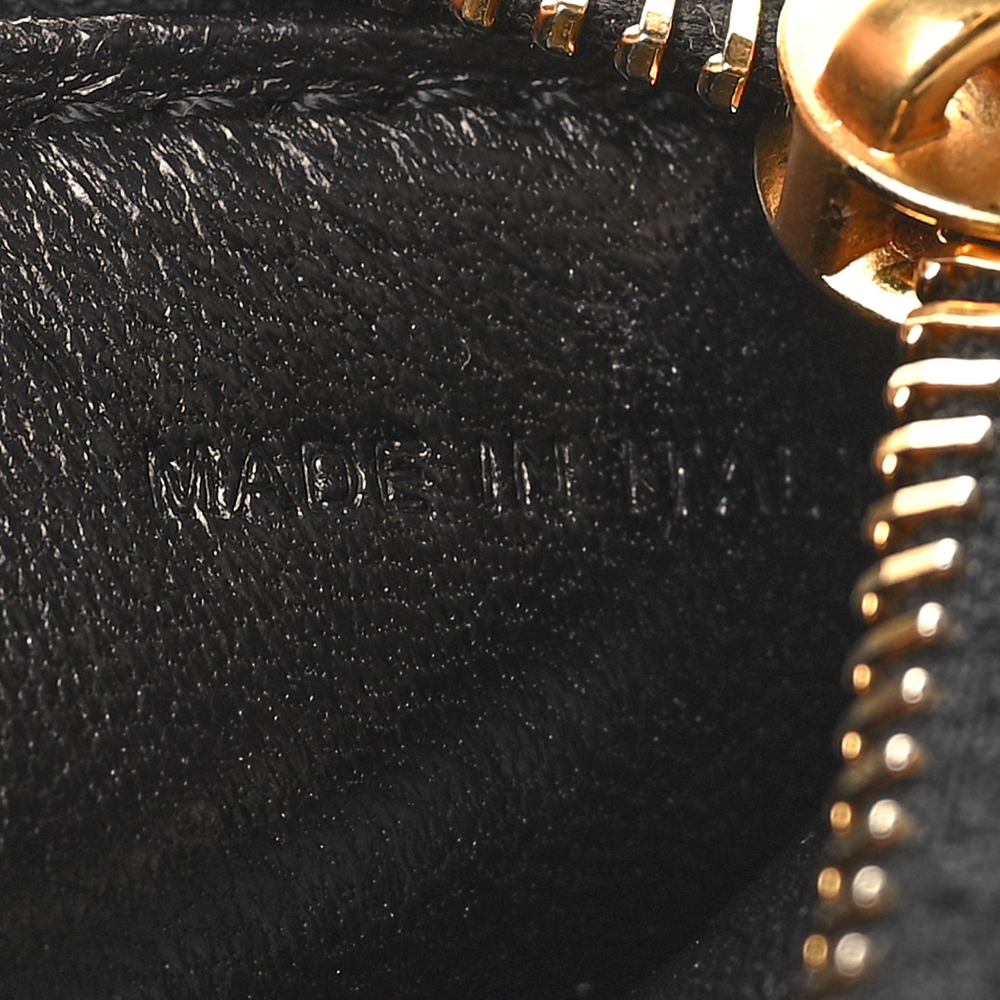 Nappa Roman Stud Zip Card Holder Black
