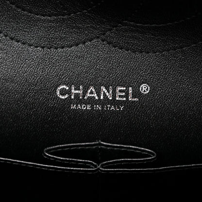 Chanel Striated Patent Quilted Jumbo Double Flap Black 6 of 10