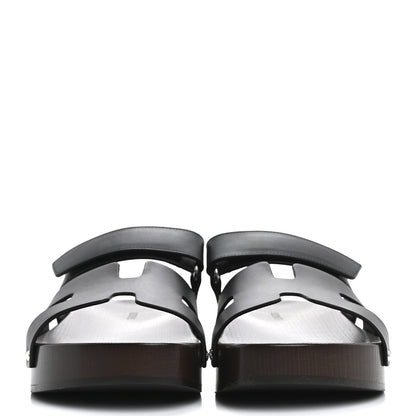 Hermes Calfskin Womens Kos Clog 39 Black 3 of 10