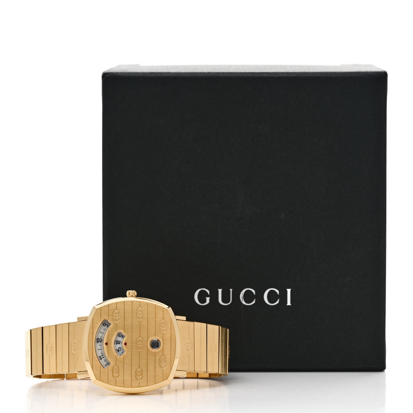 Stainless Steel 38mm Grip Quartz Watch Gold