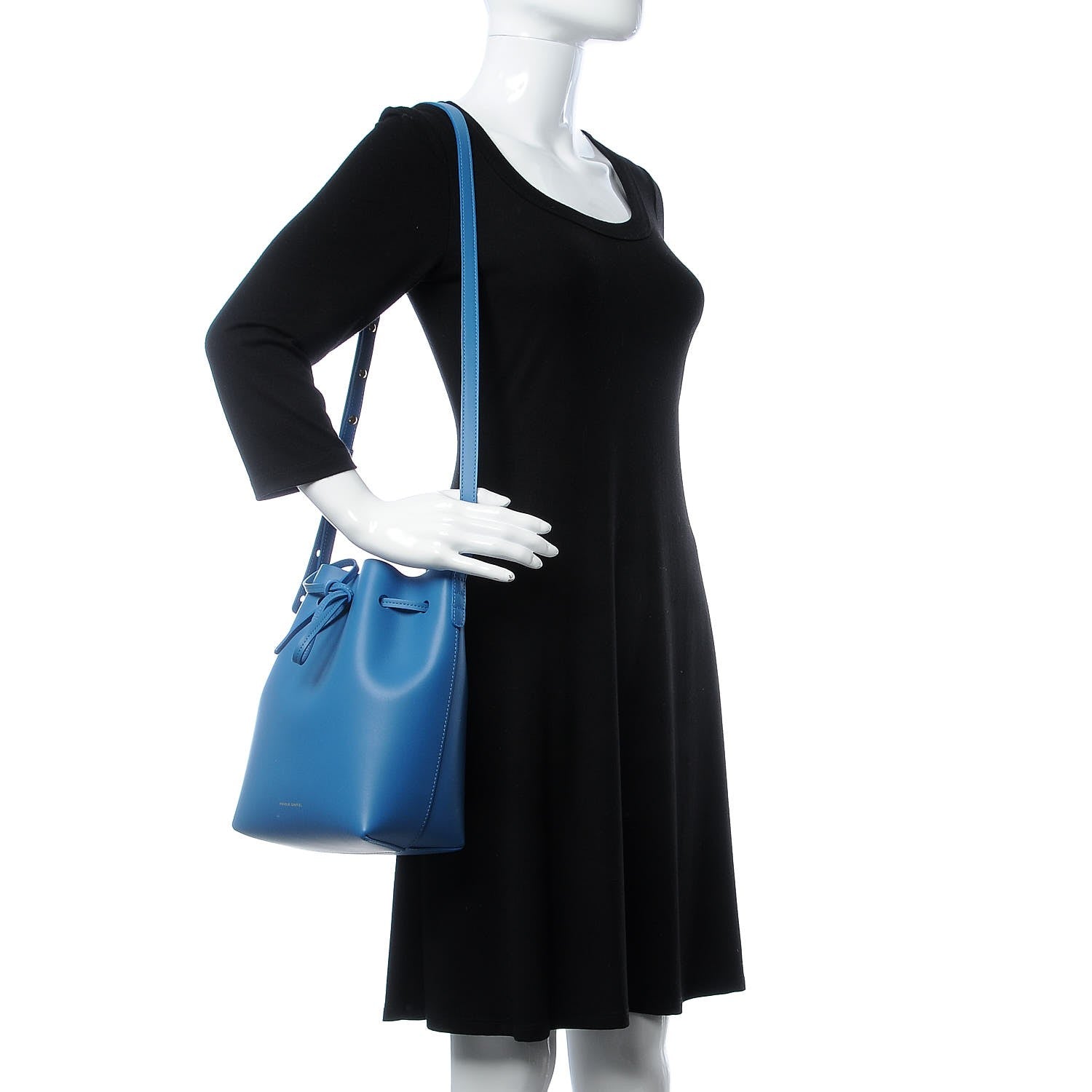 Mansur Gavriel Calfskin Mini Bucket Bag Sea Blue 2 of 6