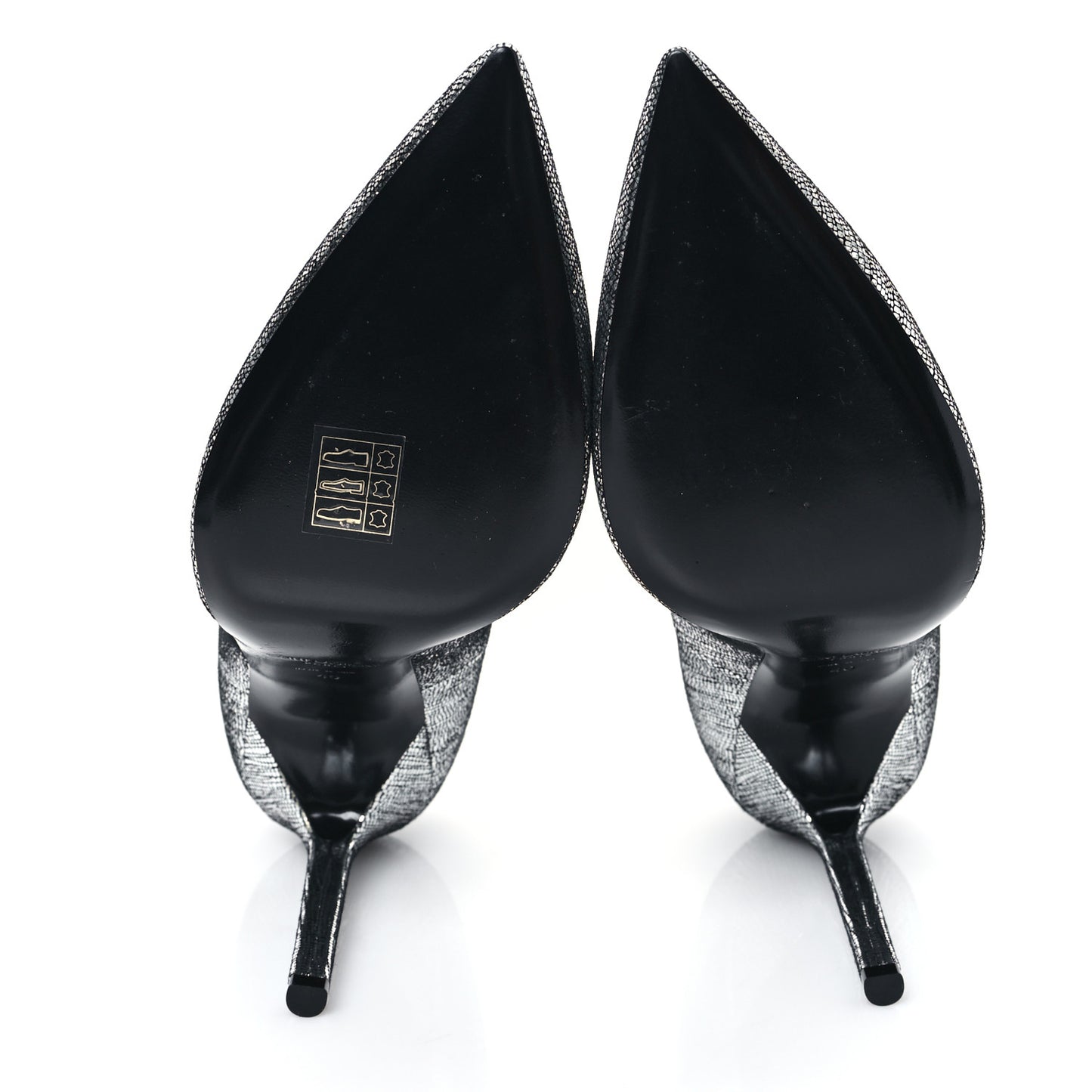 Metallic Calfskin Anja 105 Pumps 40 Argento