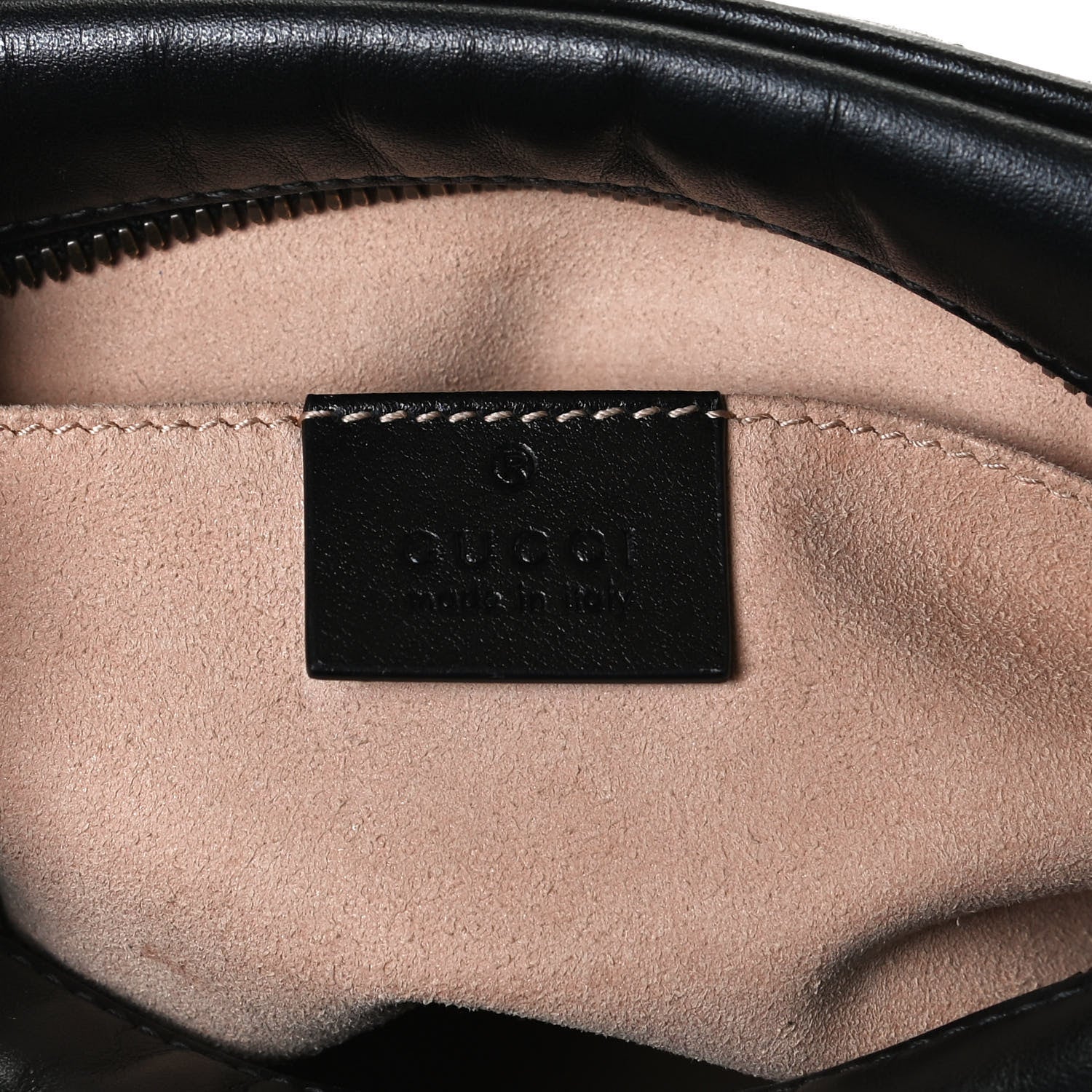 Gucci Calfskin Matelasse Small GG Marmont Chain Shoulder Bag Black 6 of 11