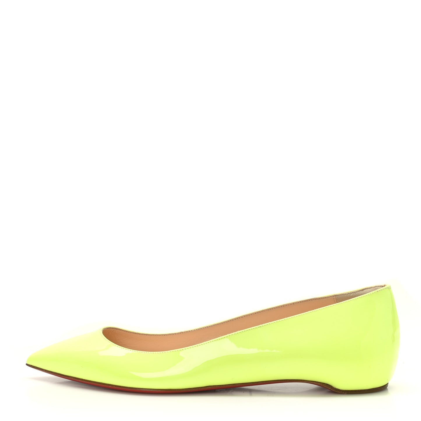Patent Pigalle Follies Flats 37 Neon Yellow