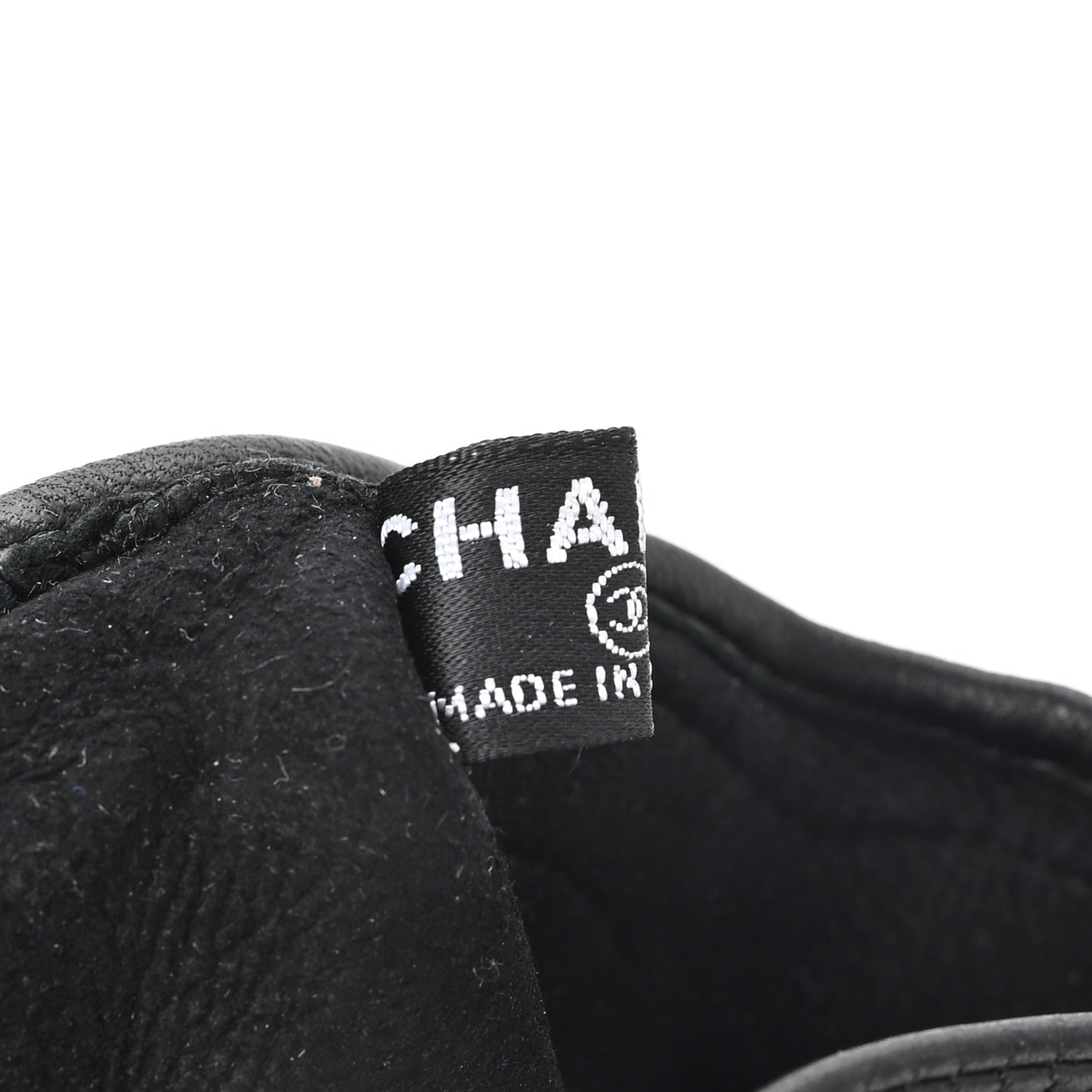 Chanel Lambskin Tweed CC Fingerless Gloves 7.5 Black 3 of 4