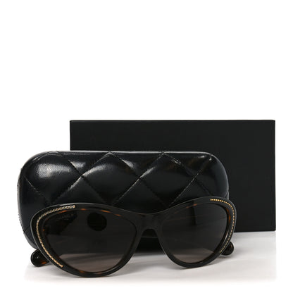 Chanel Cat Eye Chain Sunglasses 6039 Tortoise 7 of 7