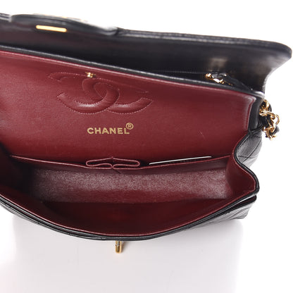 Chanel Lambskin Quilted Medium Double Flap Black 7 of 9