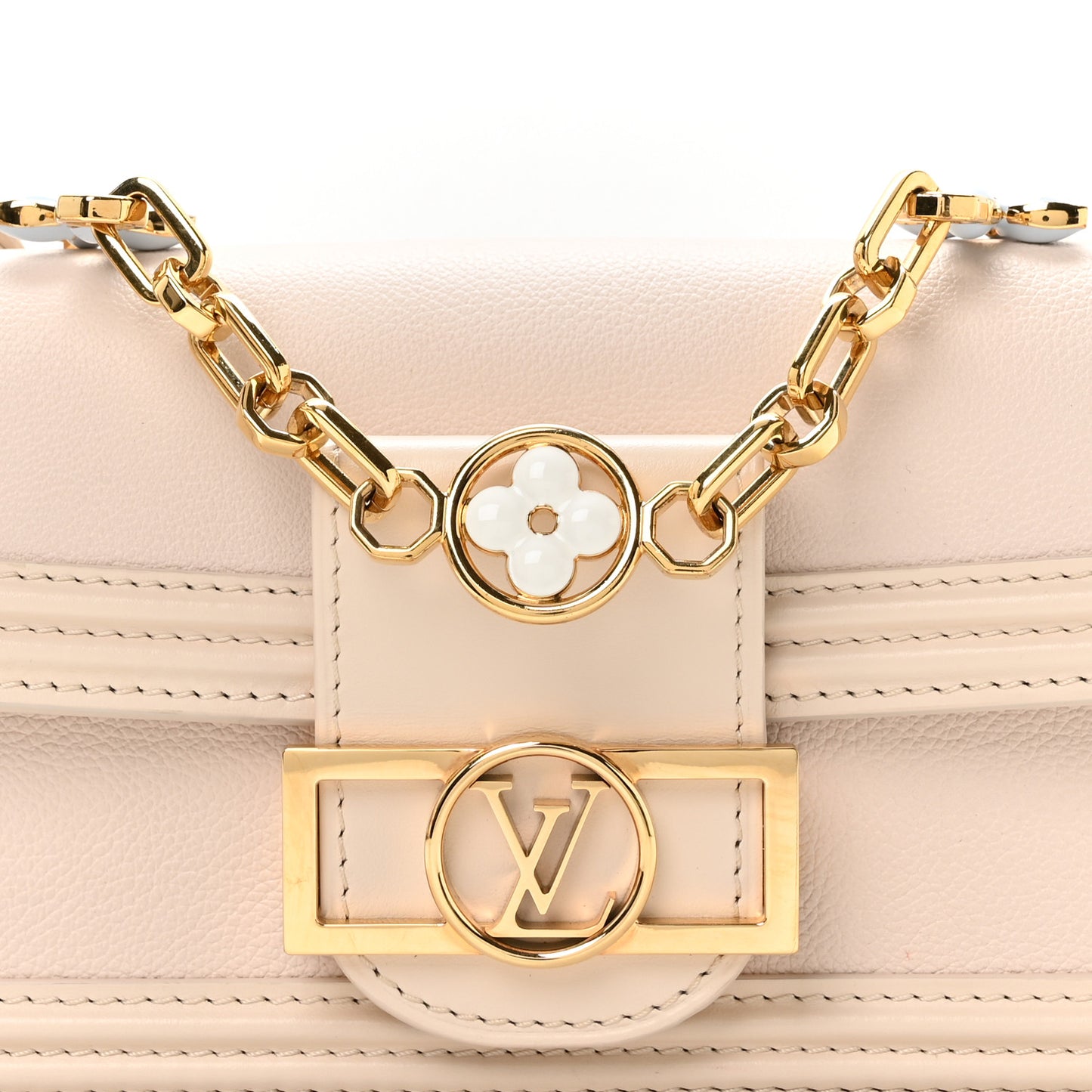 Grained Calfskin Dauphine East West Beige