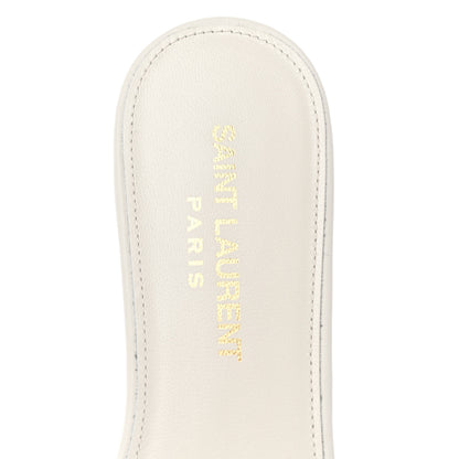 Saint Laurent Calfskin Tribute 05 Slide Sandals 35 White 7 of 8