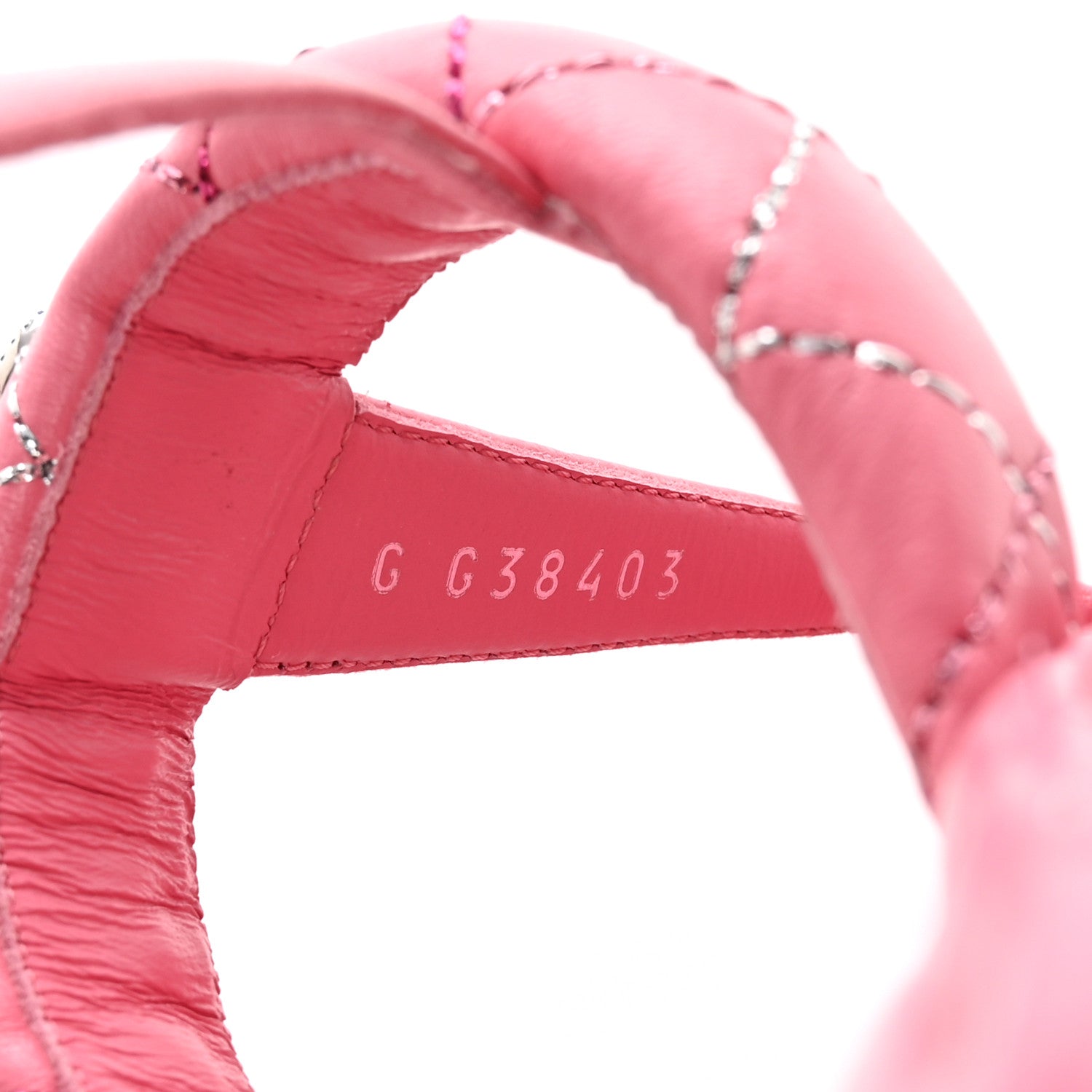 Chanel Lambskin Crystal Stitched CC Thong Sandals 35 Pink 8 of 12
