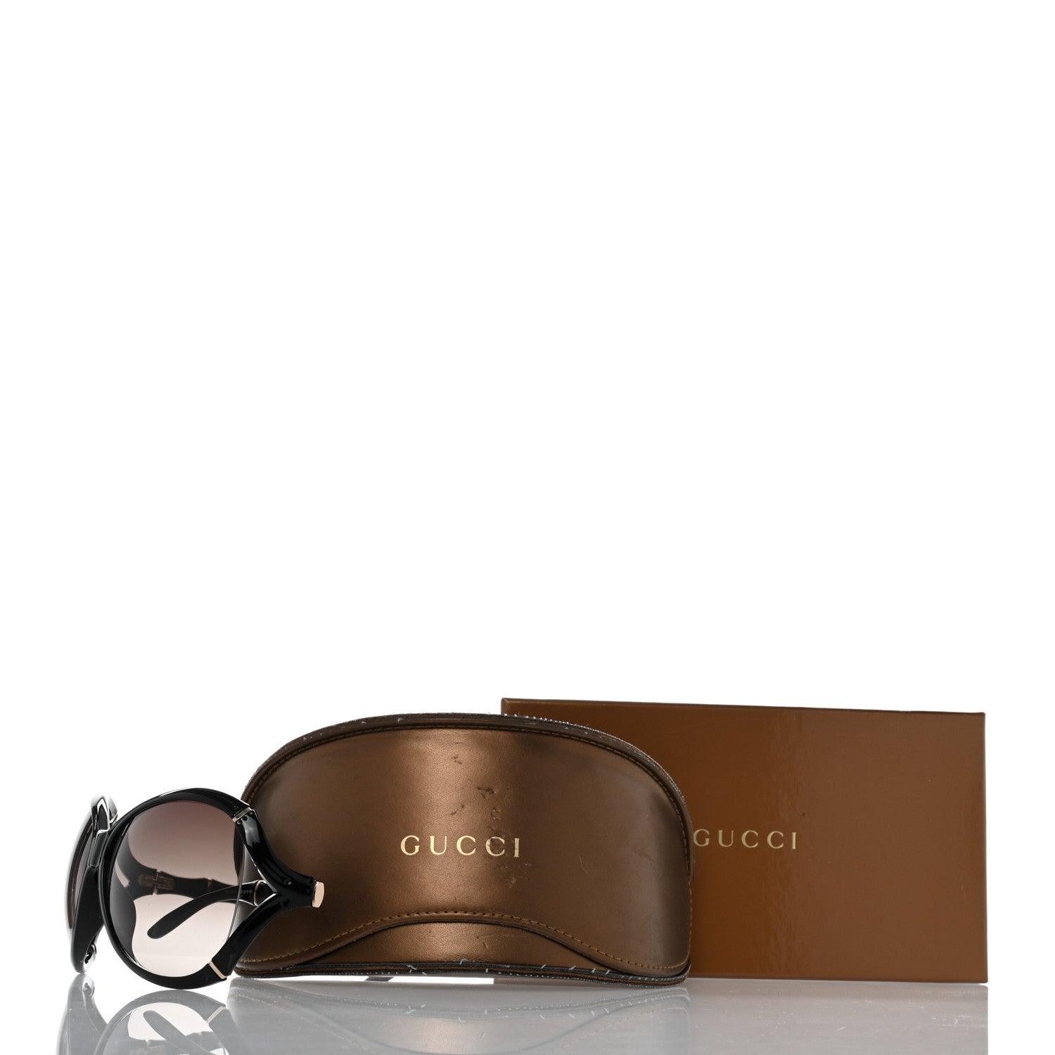 Gucci Oversized Oval Bamboo Sunglasses 3509/S Black 8 of 8
