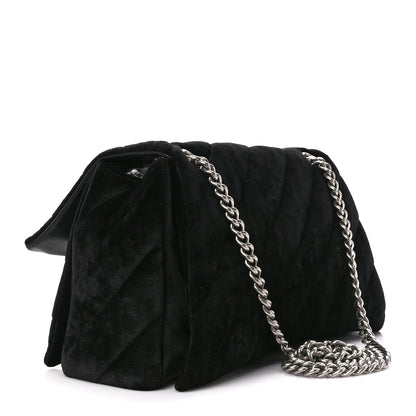 Balenciaga Crushed Velvet Quilted Medium Crush Chain Bag Black 3 of 10