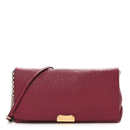 Burberry Signature Grain Medium Mildenhall Crossbody Bag Dark Plum 1 of 11