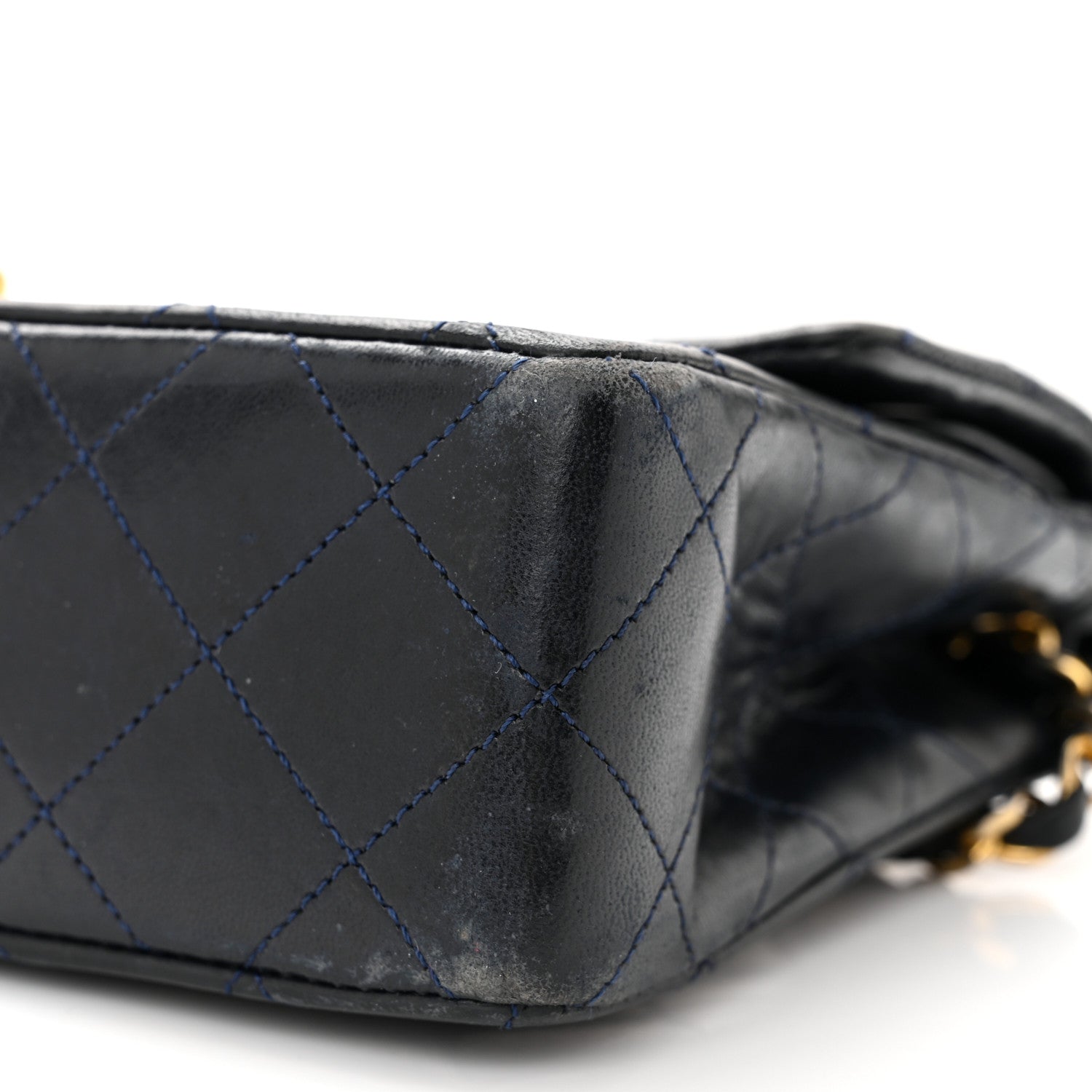 Chanel Lambskin Quilted Small Double Flap Navy 11 of 16