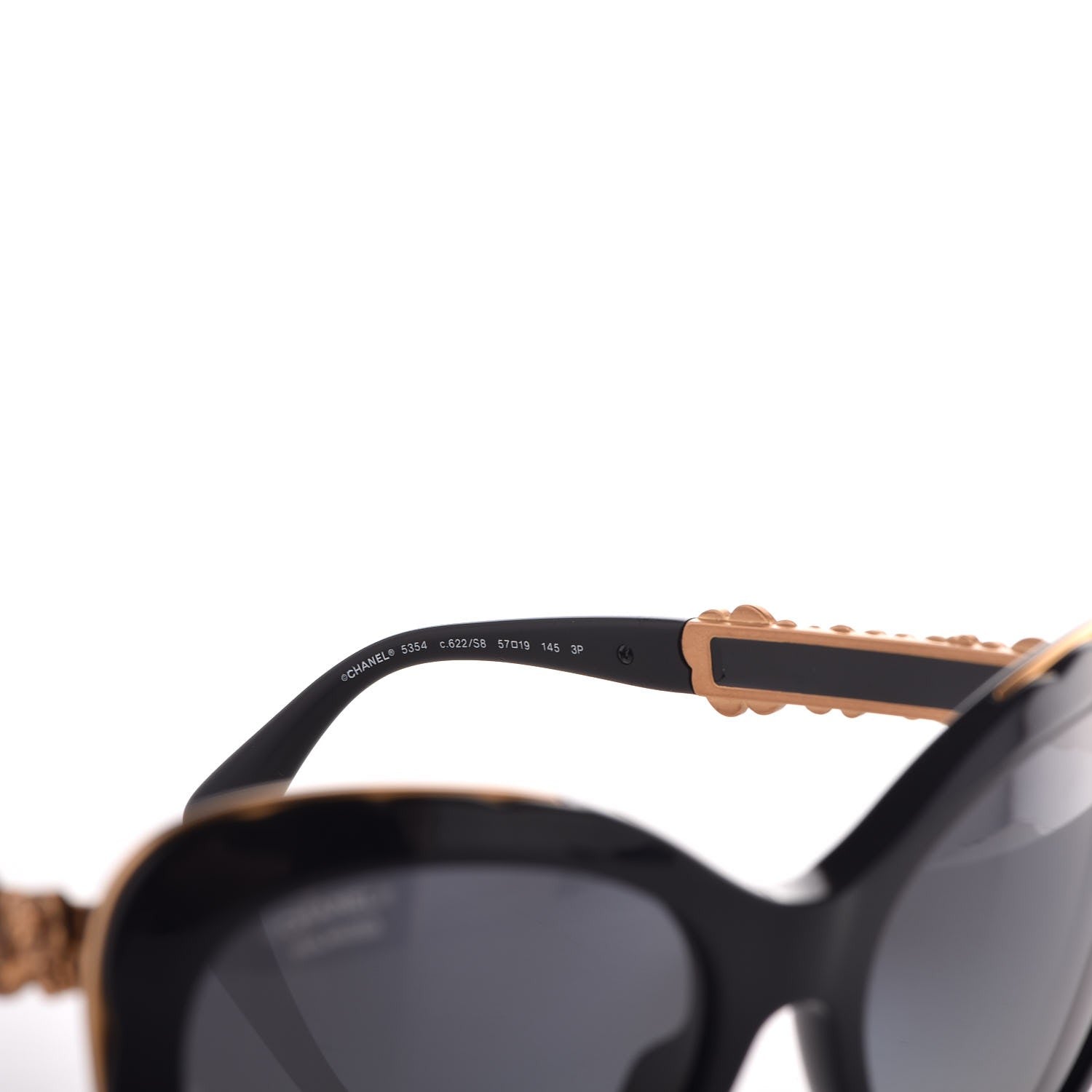 Chanel Polarized Bijou Cat Eye Sunglasses 5354 Black 5 of 9