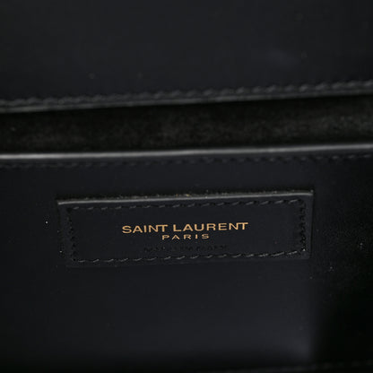 Saint Laurent Smooth Calfskin Medium Classic Monogram Kate Tassel Satchel Black 6 of 9