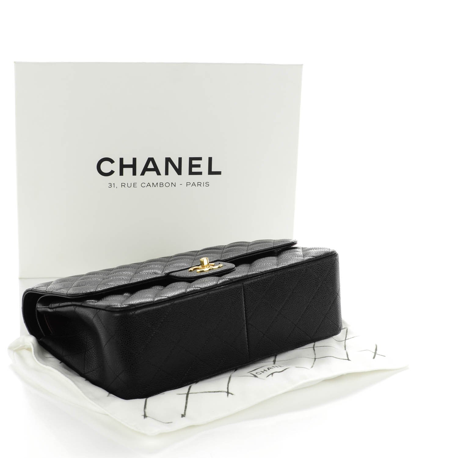 Chanel Caviar Quilted Jumbo Double Flap Black 4 of 9
