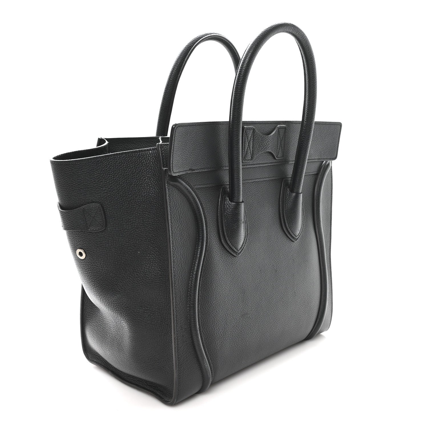 Celine Drummed Calfskin Mini Luggage Black 3 of 12