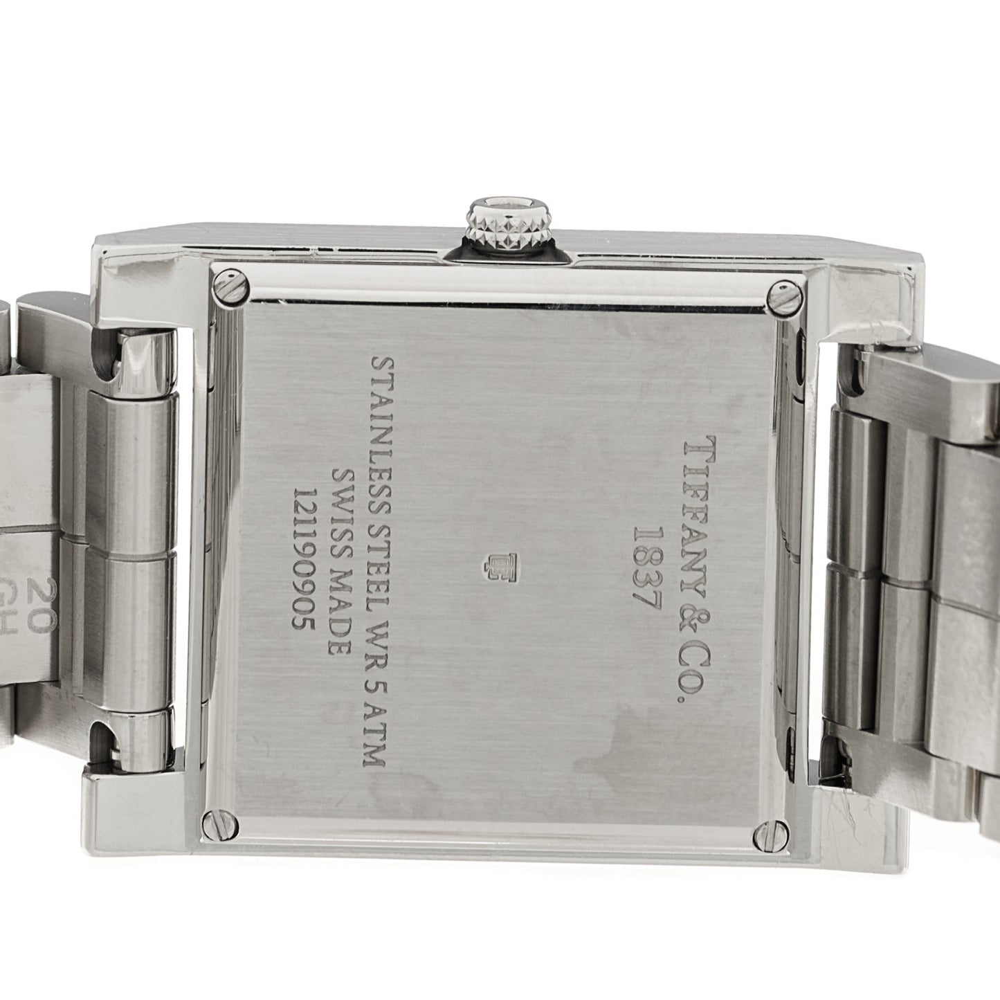 Stainless Steel Diamond 22mm 1837 Makers Square Quartz Watch Tiffany Blue