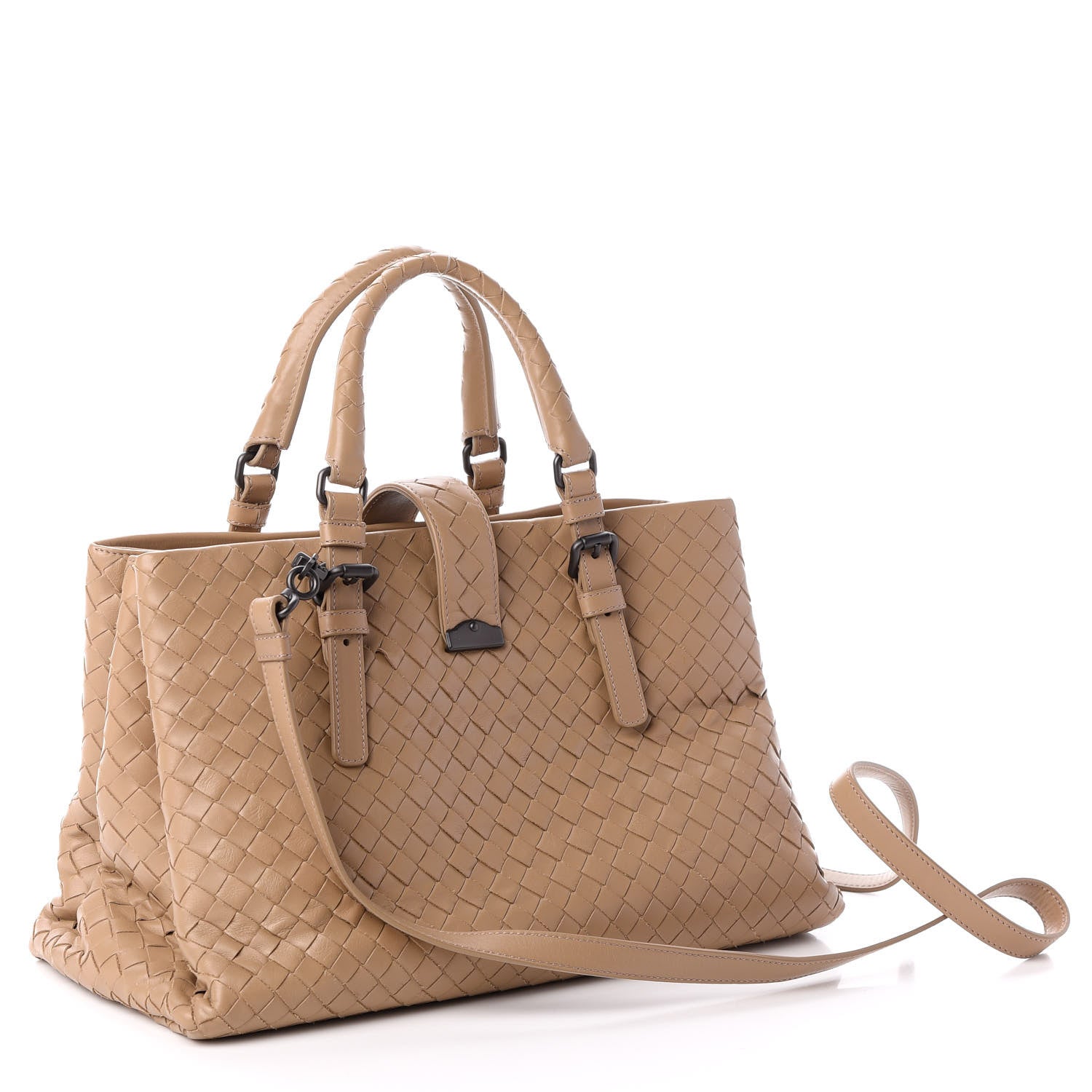 Bottega Veneta Light Calf Intrecciato Small Roma Walnut 3 of 9