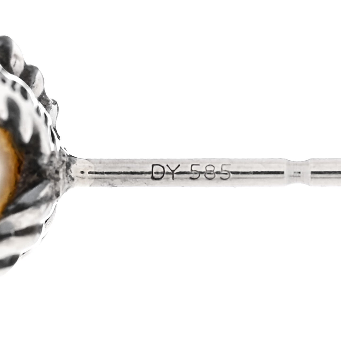 Sterling Silver Diamond Freshwater Cultured Pearl 10mm Cable Stud Earrings