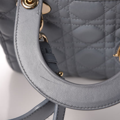 Christian Dior Lambskin Cannage Small Lucky Badges My Lady Dior Grey 13 of 18