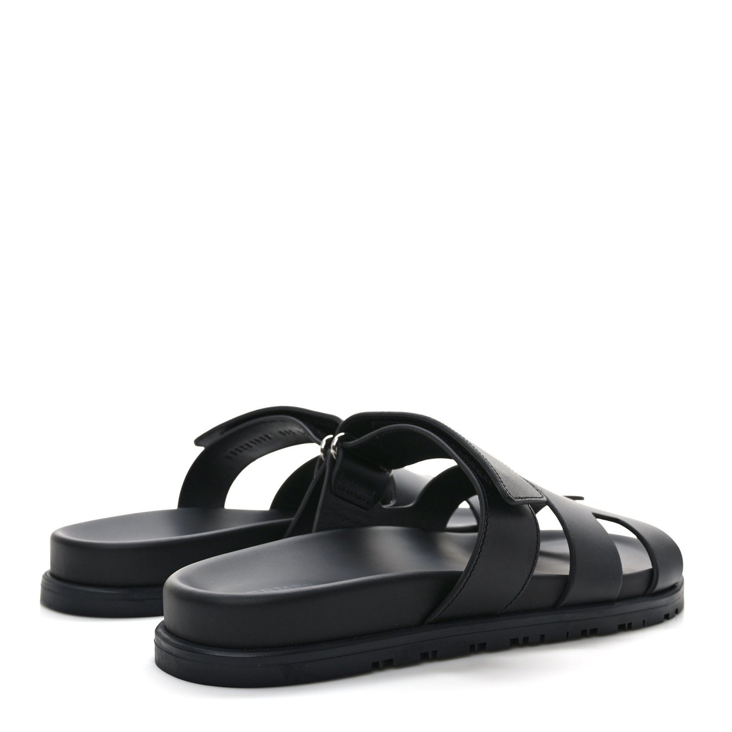 Calfskin Womens Chypre Sandals 39.5 Black