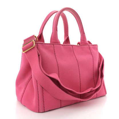 Prada Canapa Small Logo Tote Peonia 2 of 12