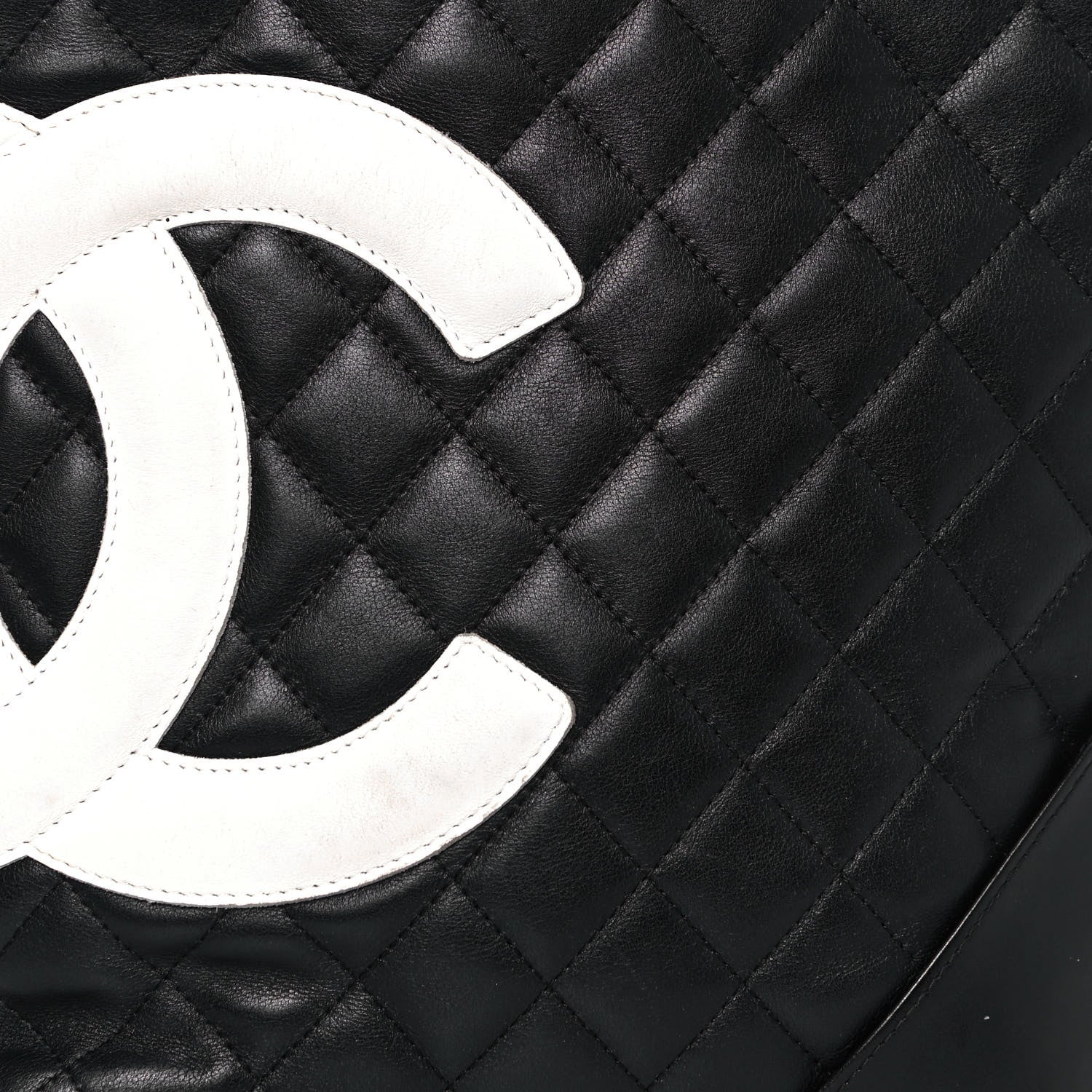 Chanel Calfskin Quilted Medium Cambon Tote Black White 8 of 17