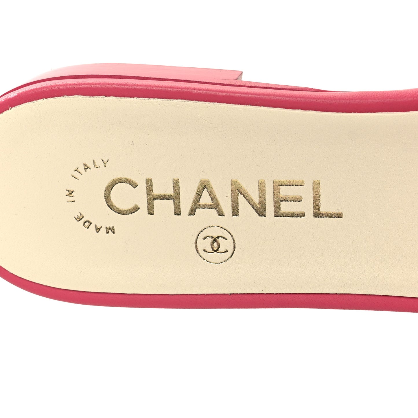 Fabric Embroidered CC Bow Mules 39 Dark Pink