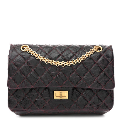 Chanel Aged Calfskin Quilted 2.55 Reissue 225 Flap Dark Burgundy 1 of 10