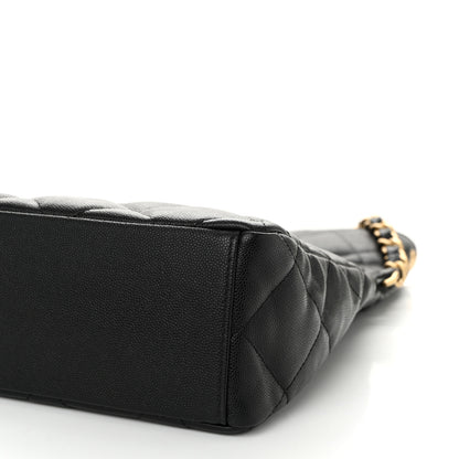 Chanel Caviar Quilted Fold Over Hobo Black 13 of 13