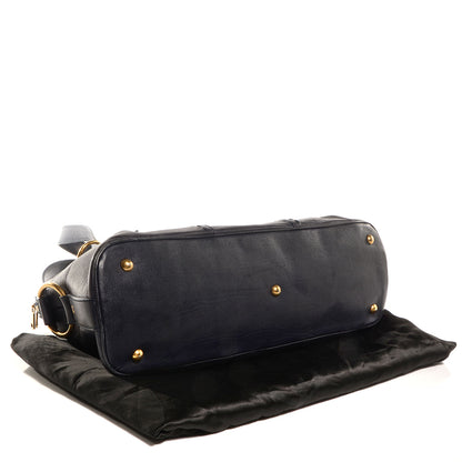 Saint Laurent Leather Large Muse Navy Blue 4 of 10