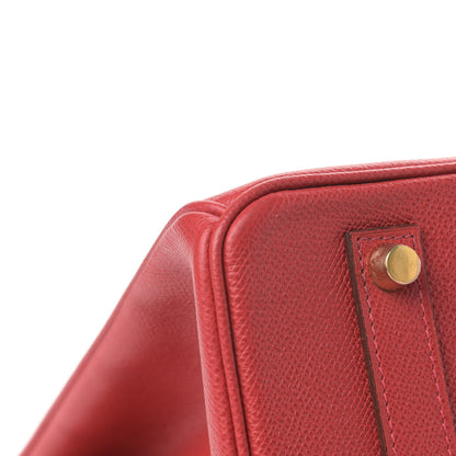 Hermes Epsom Birkin 35 Rouge Casaque 34 of 43