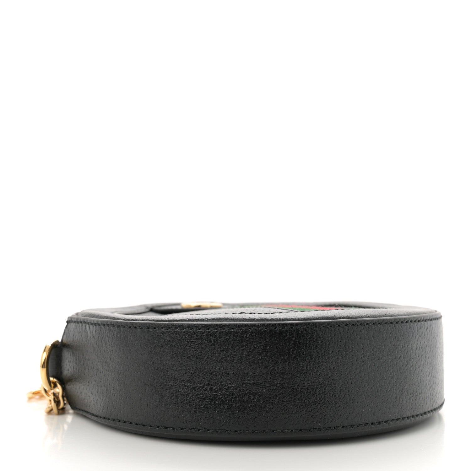 Gucci Grained Calfskin Web Mini Ophidia Round Shoulder Bag Black 4 of 11
