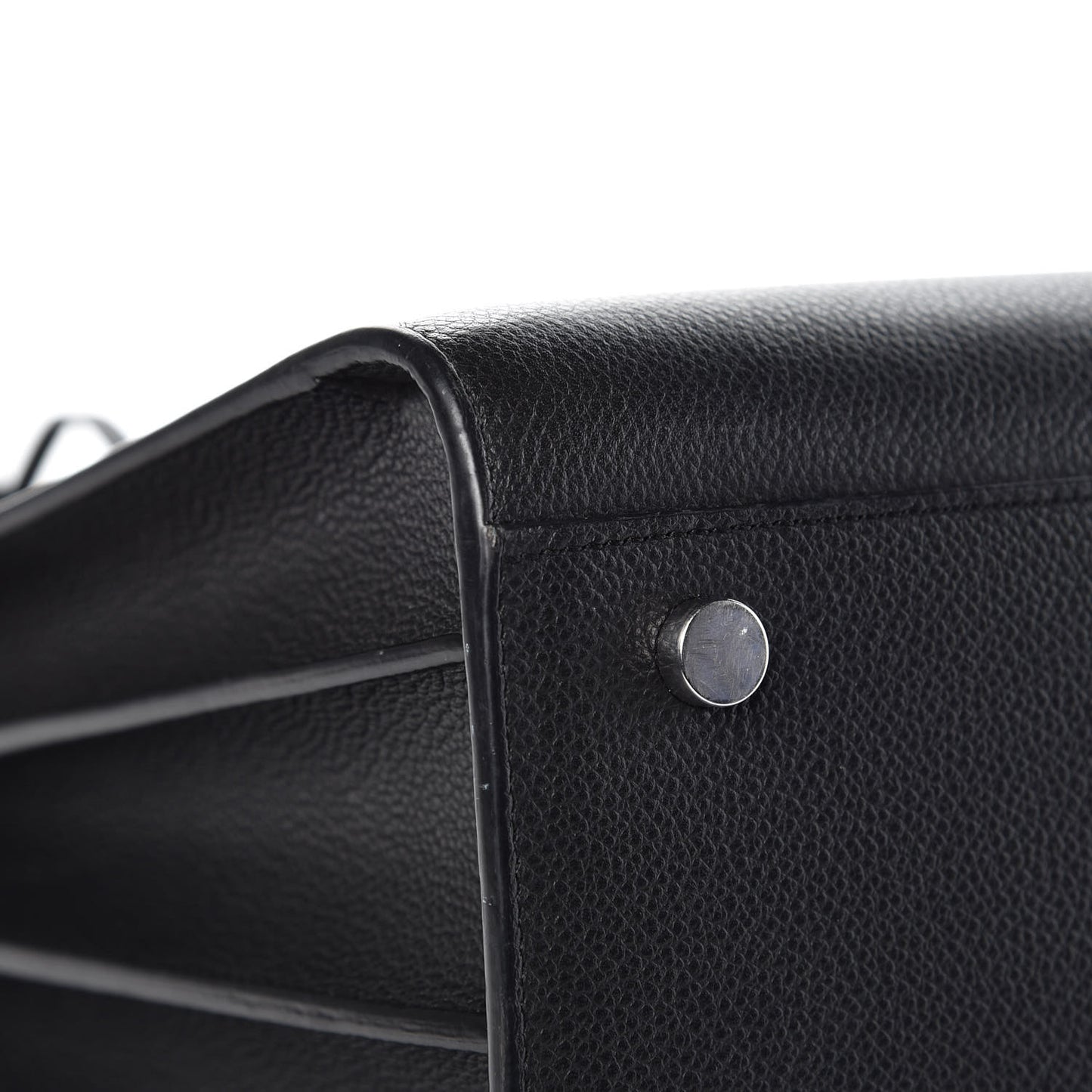 Grained Calfskin Small Sac De Jour Black