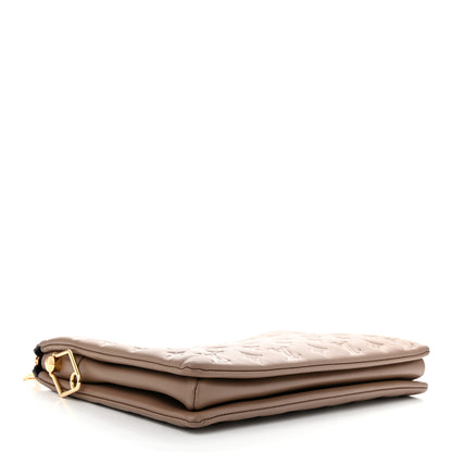 Louis Vuitton Lambskin Embossed Monogram Coussin MM Taupe 4 of 9