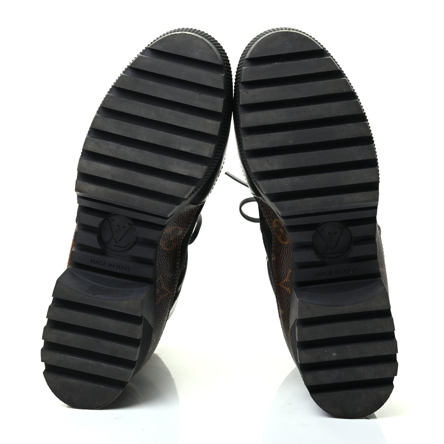 Suede Calfskin Monogram Laureate Platform Desert Boots 39 Black