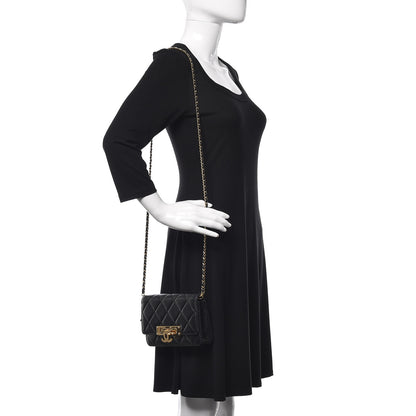 Chanel Lambskin Quilted Golden Class Wallet on Chain WOC Black 2 of 9