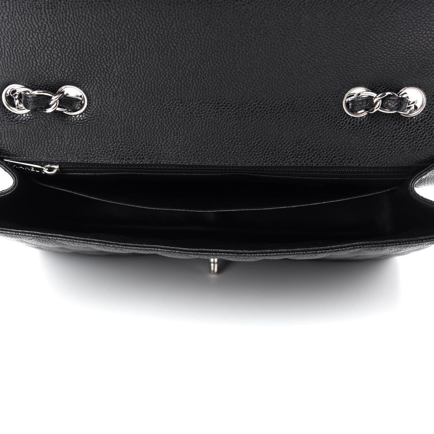 Chanel Caviar Quilted Jumbo Single Flap Black 5 of 10