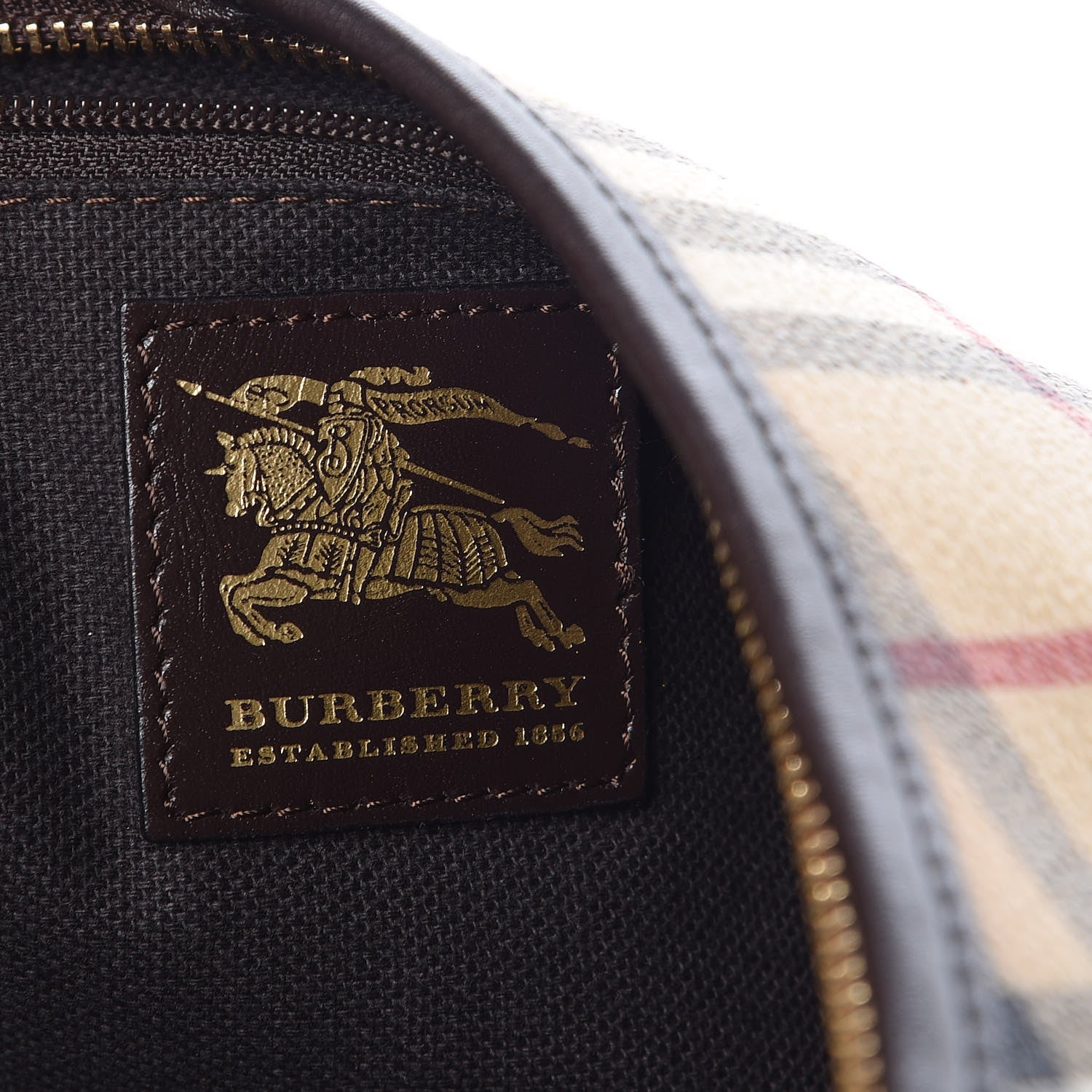 Burberry Haymarket Check Buckle Shoulder Bag Dark Brown 6 of 9