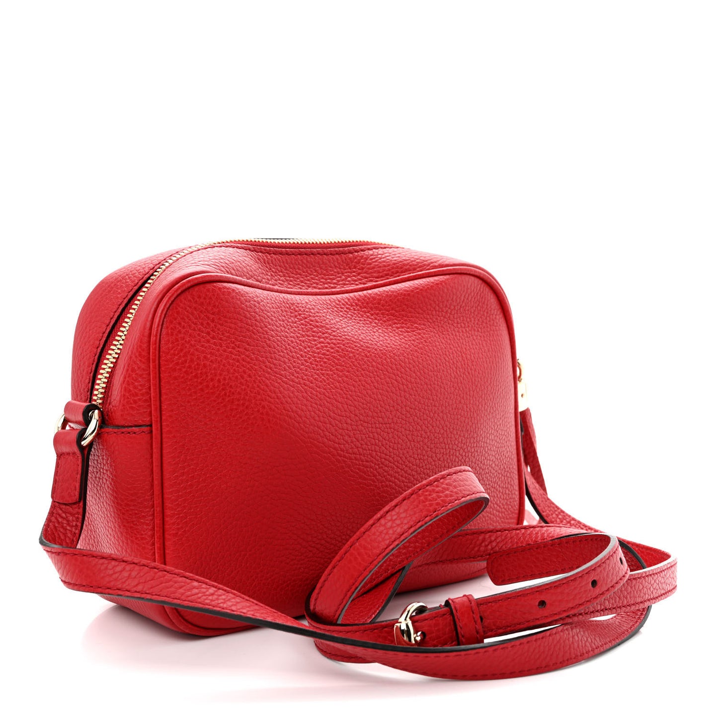 Pebbled Calfskin Small Soho Disco Bag Tabasco Red