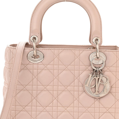 Christian Dior Lambskin Cannage Medium Lady Dior Light Pink 8 of 10