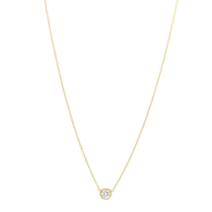 Tiffany 18K Yellow Gold Diamond .41ct Elsa Peretti Diamonds by the Yard Pendant Necklace 1 of 5