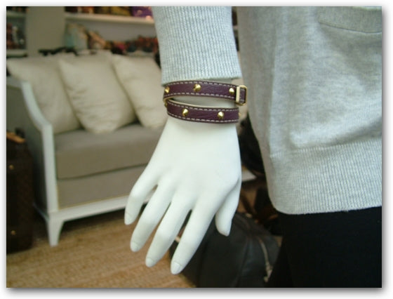 Louis Vuitton Suhali Double Coil Bracelet Prune 2 of 6
