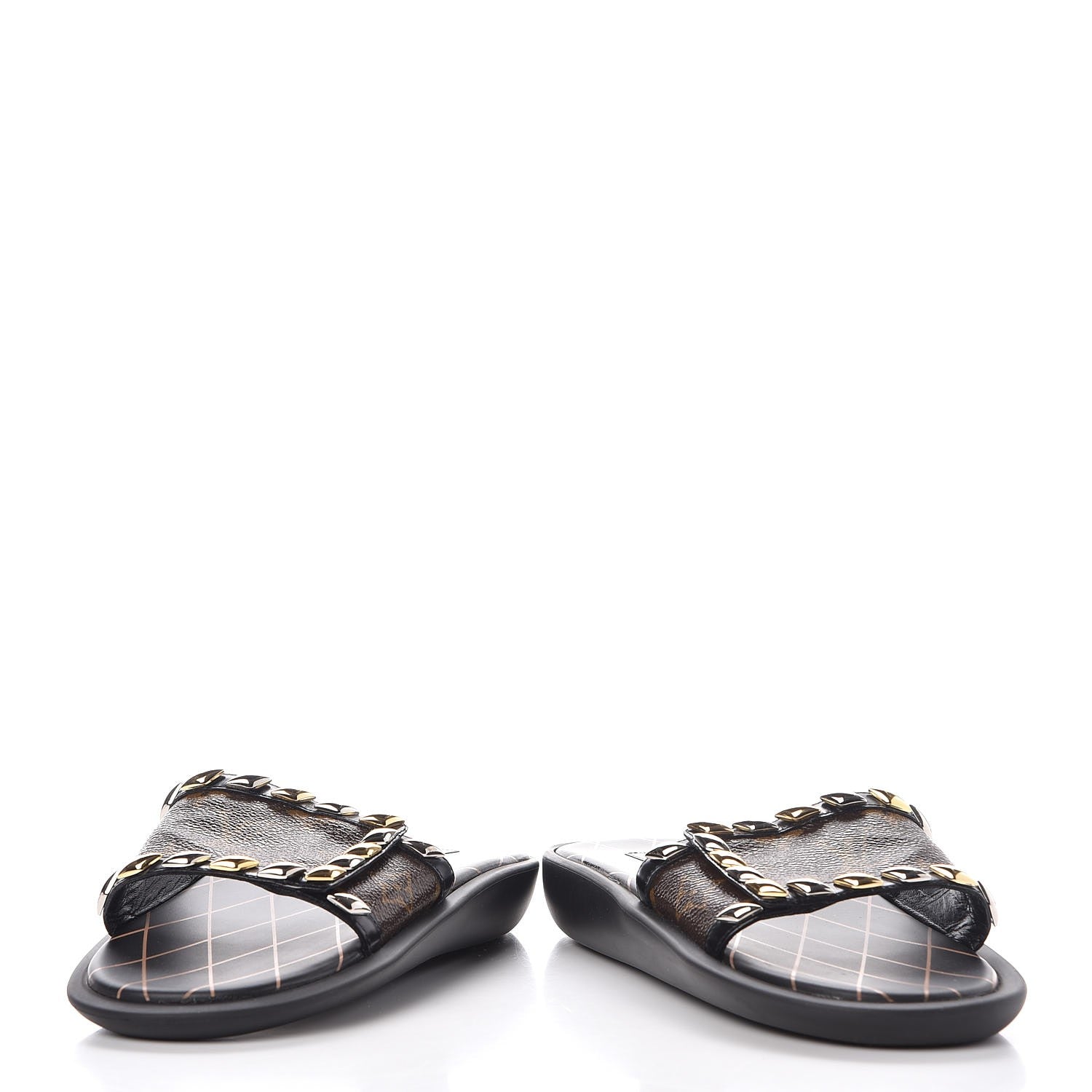 Louis Vuitton Calfskin Monogram Eldorado Flat Mules 40 Black 5 of 10