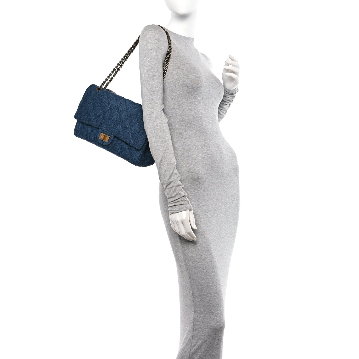 Chanel Denim Quilted 2.55 Reissue 227 Flap Blue 2 of 10